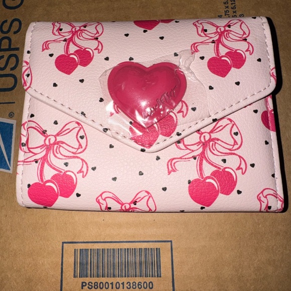 Betsey Johnson Handbags - Betsey Johnson Pink Heart and Bow Wallet
